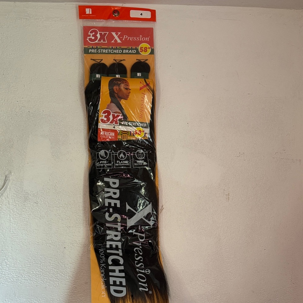Pre-Stretched Braiding Hair - 3X X- Pression 100% kanekalon-#4